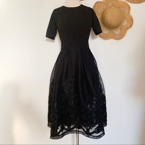 Black mesh bottom Garcia cocktail dress